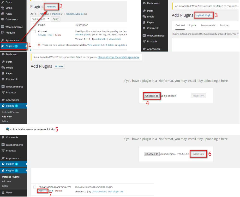 install woocommerce plugin